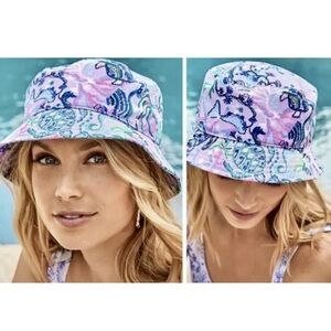 Lilly Pulitzer Lilac Freesia Mermaid For You Bucket Hat